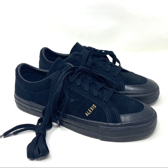 Converse Women’s One Star Pro AS Low Suede Black Casual Size Sneakers 169615C - Picture 1 of 9